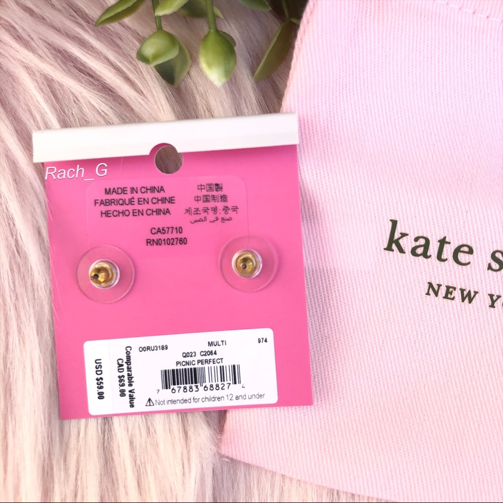 Kate Spade Perfect Picnic Lemon Studs - Picture 4 of 5